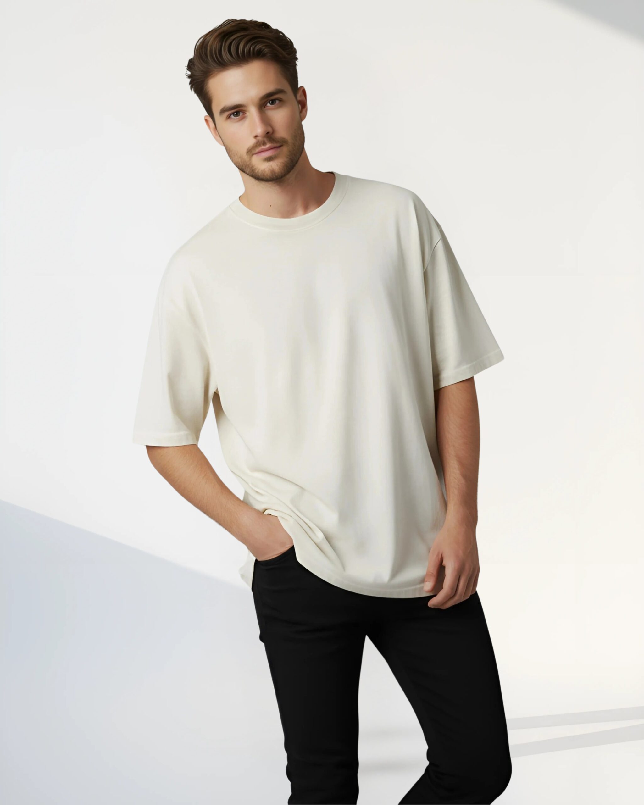 WildLoom Off-White Essential Oversized T-shirt