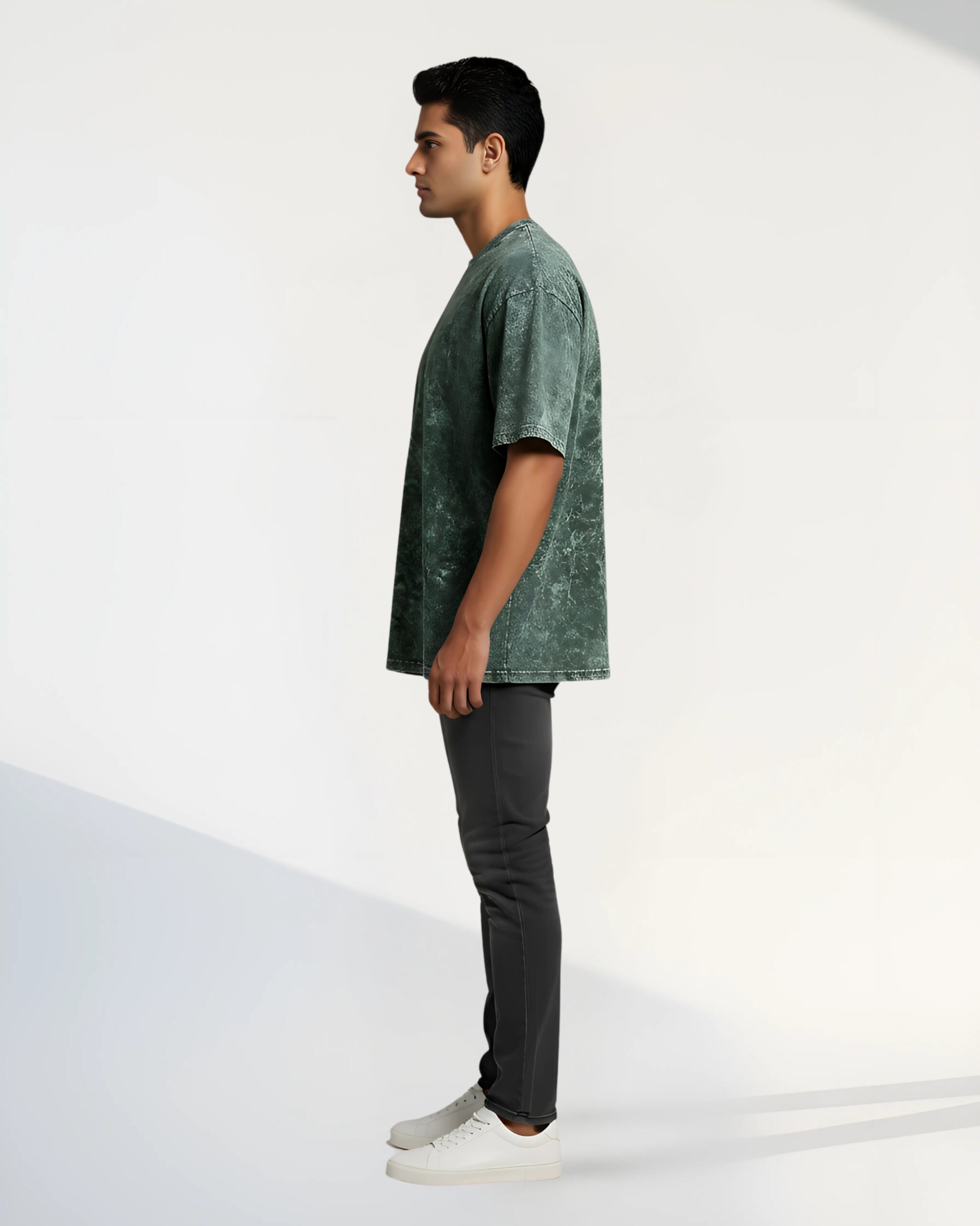Wild loom Forest Acid-Wash Oversized T-Shirt