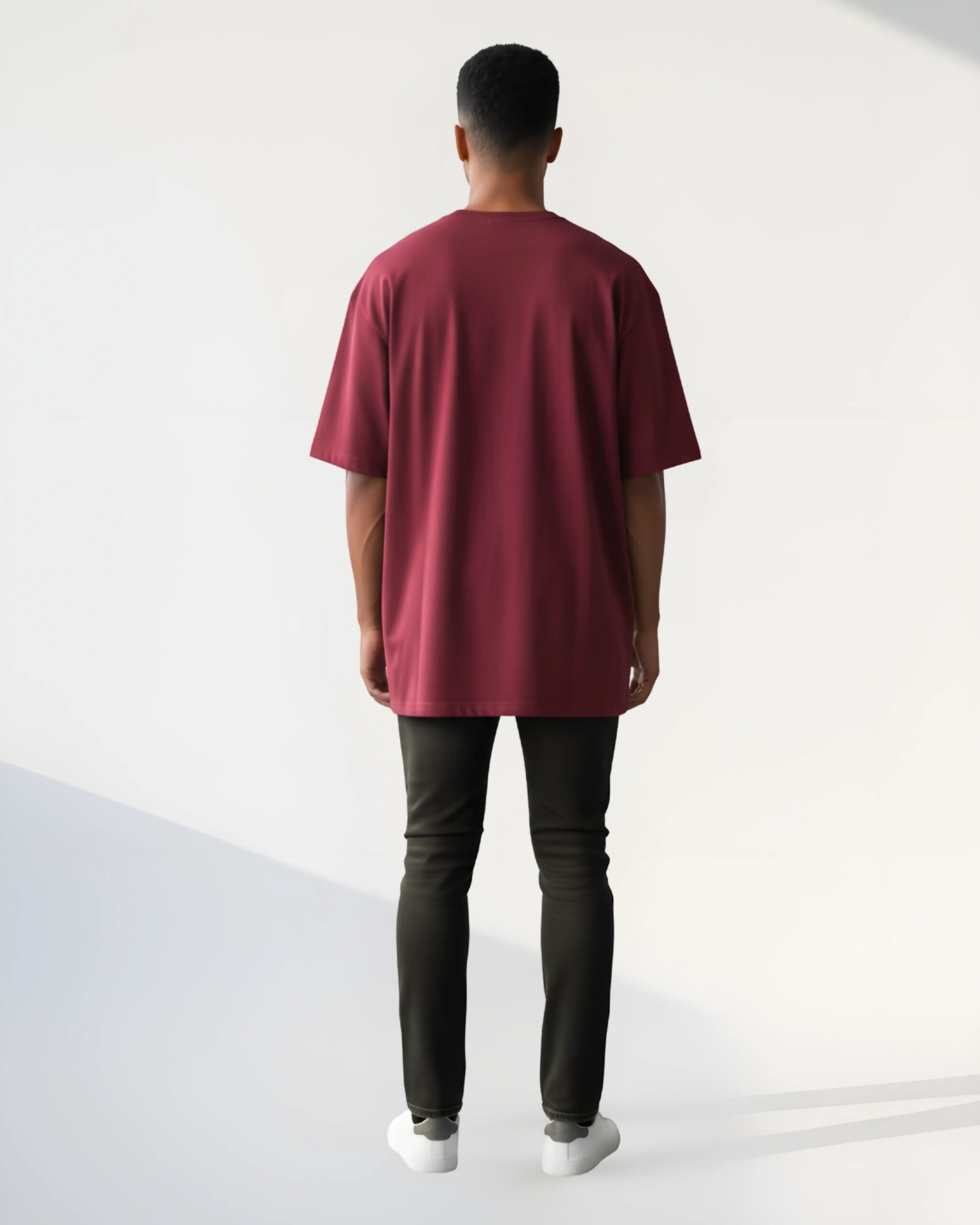 Wild loom Wine Shade Oversized Relaxed Tee