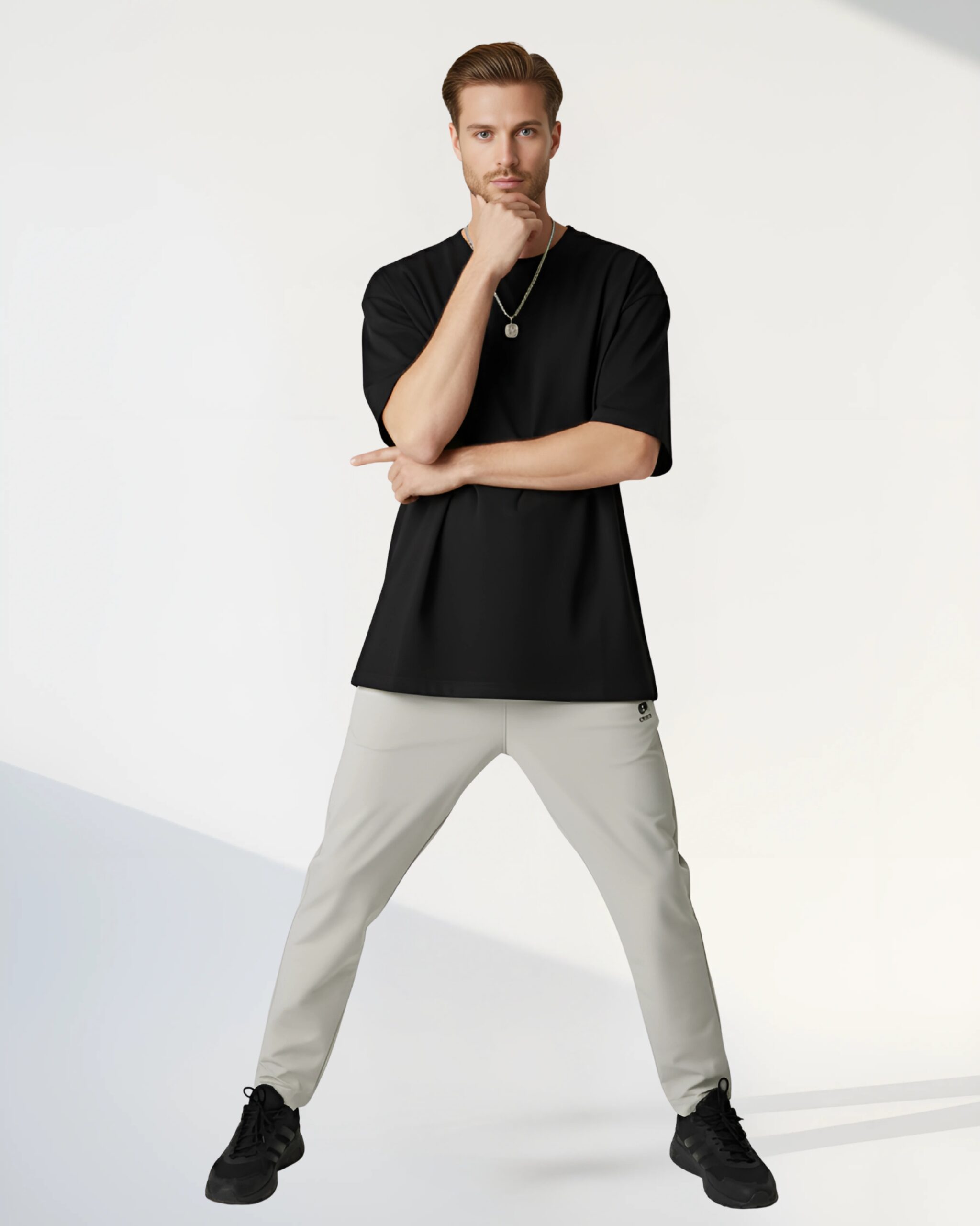 Wild Loom Classic Black Oversized T-shirt