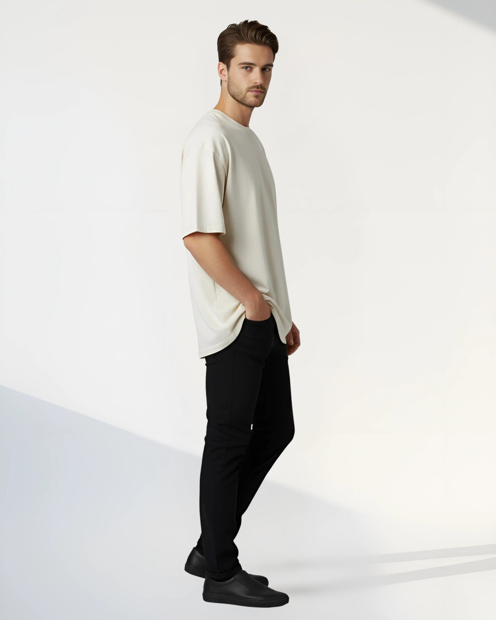 Wild Loom Off-White Essential Oversized T-shirt