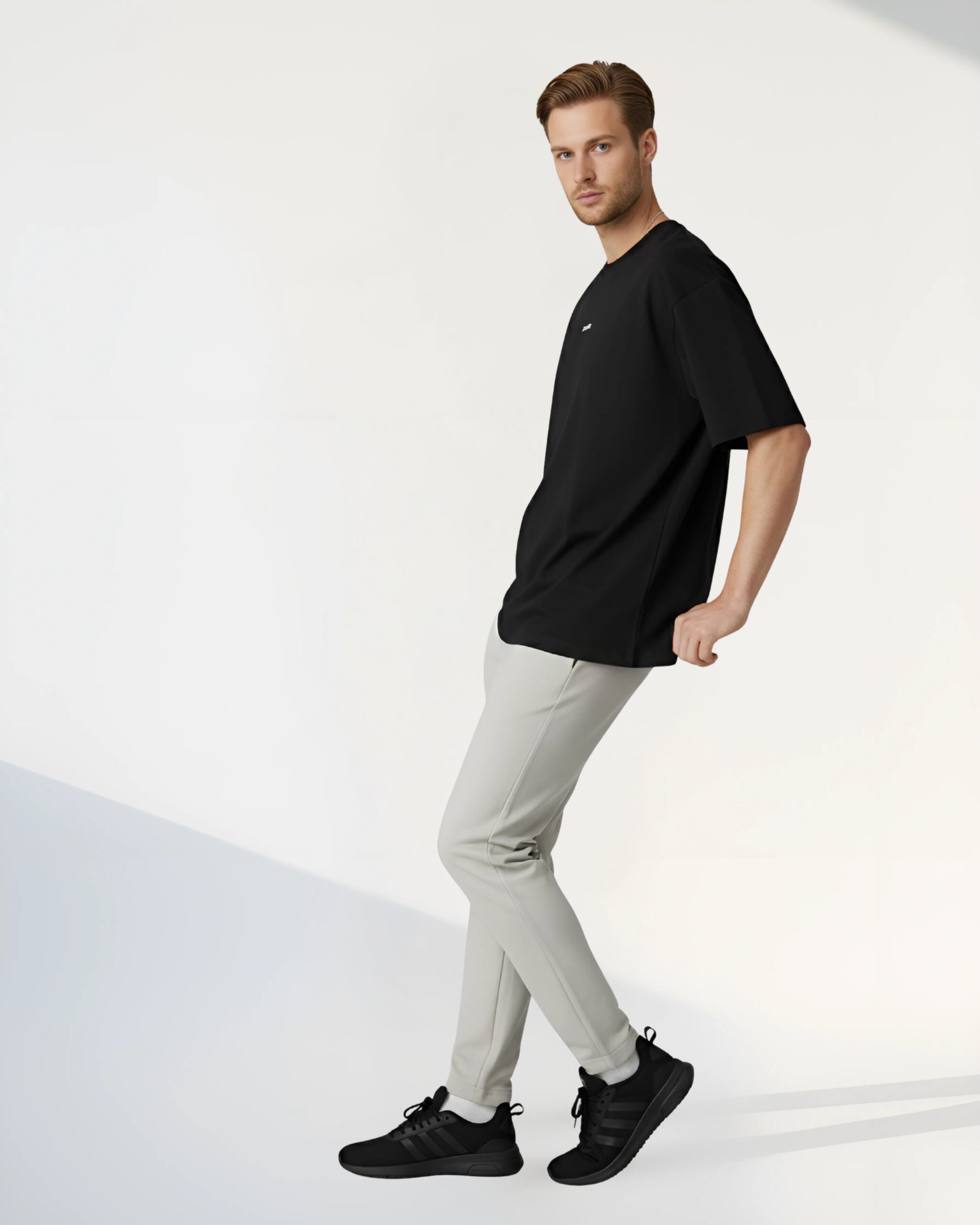 Wild Loom Classic Black Oversized T-shirt