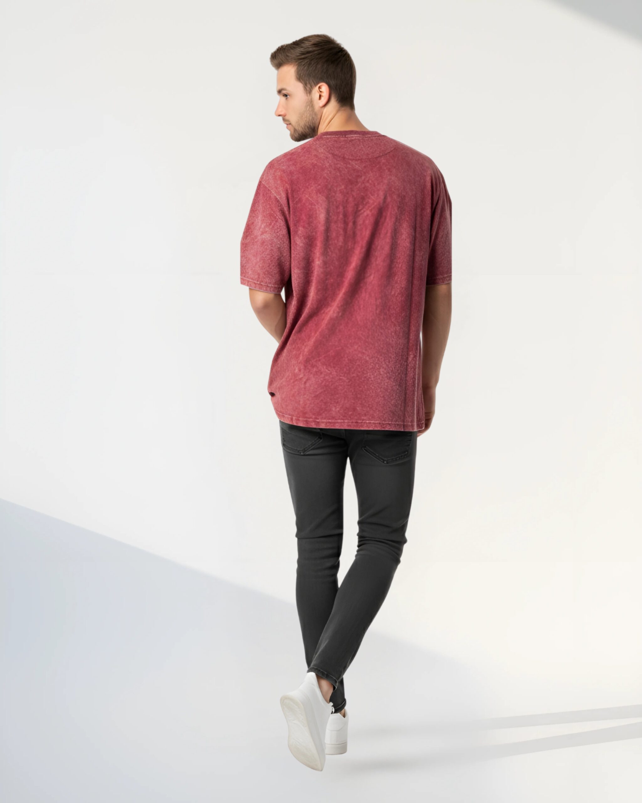 Wildloom Red Acid-Wash Oversized T-Shirt - Image 3