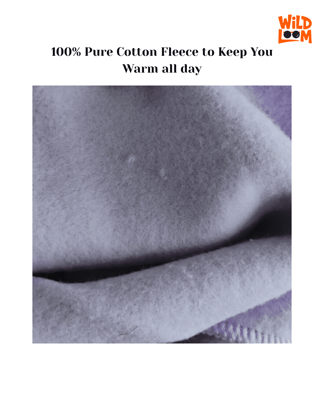 Wildloom 100% Cotton Lavender Hoodie for Men - Image 4