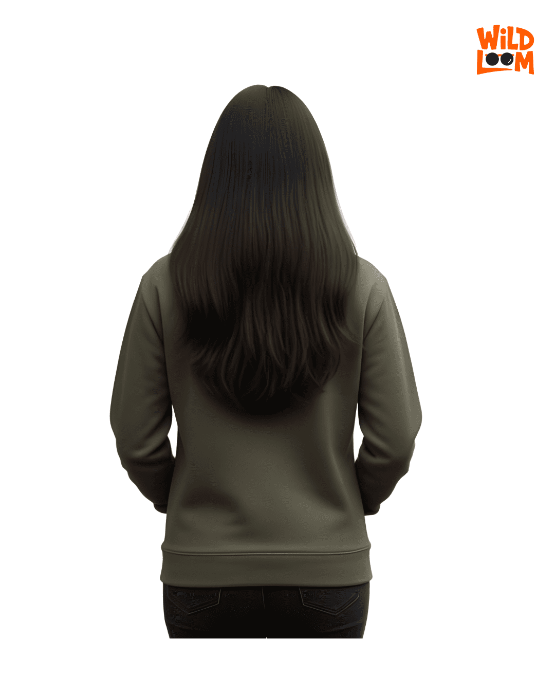 Wildloom 100% Cotton Olive_Green Color Hoodie for Men - Image 2