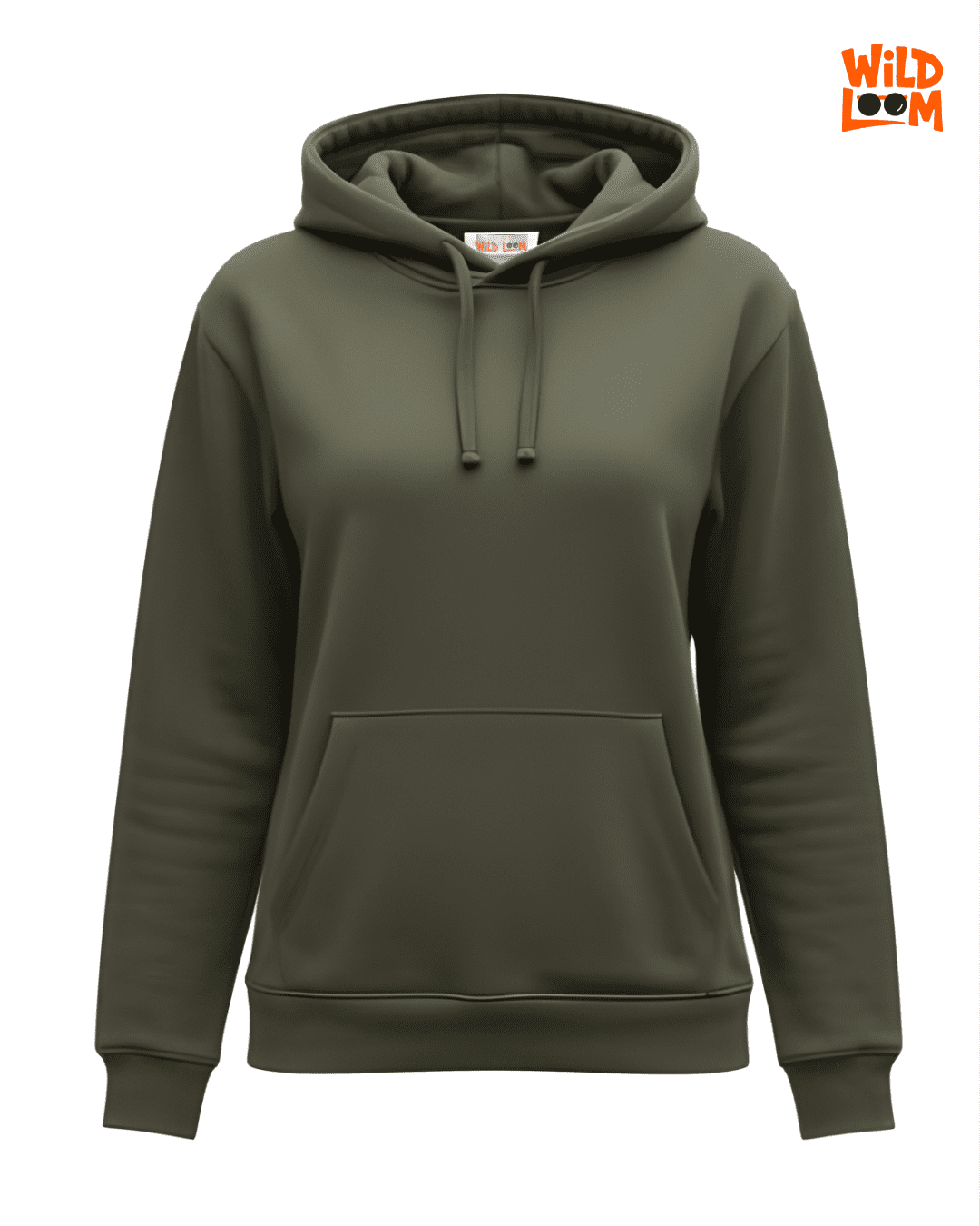 Wildloom 100% Cotton Olive_Green Color Hoodie for Men - Image 5