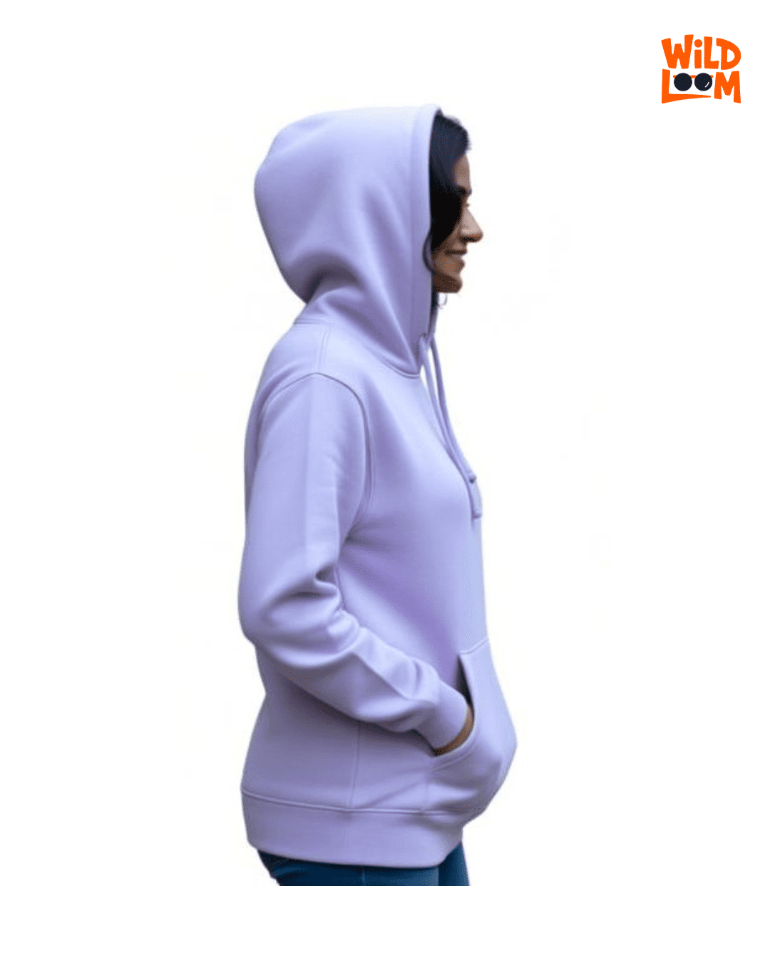 Wildloom 100% Cotton Lavender Hoodie for Men - Image 2